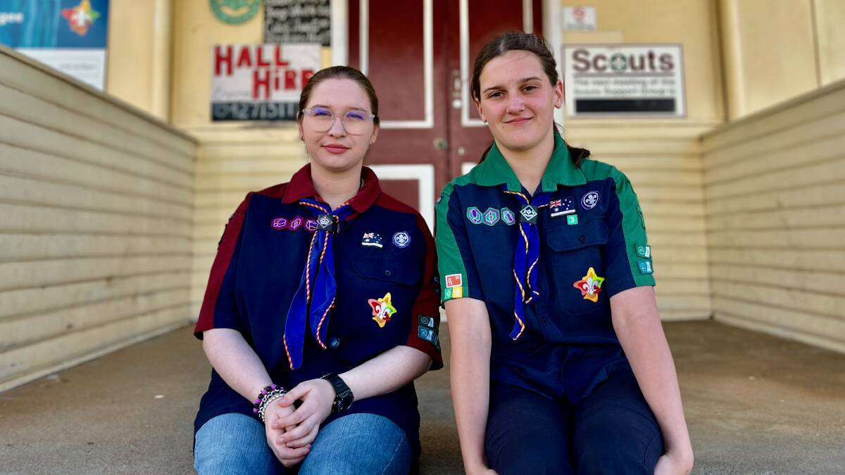 Holly Consadine and Madison Casley at Mudgee Scout Hall. Photo: Benjamin Palmer