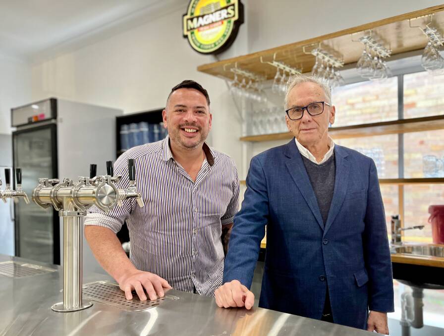 Head chef Terry Thuell (left) and owner Denis Doyle (right) at the renovated bar area. Photo: Benjamin Palmer