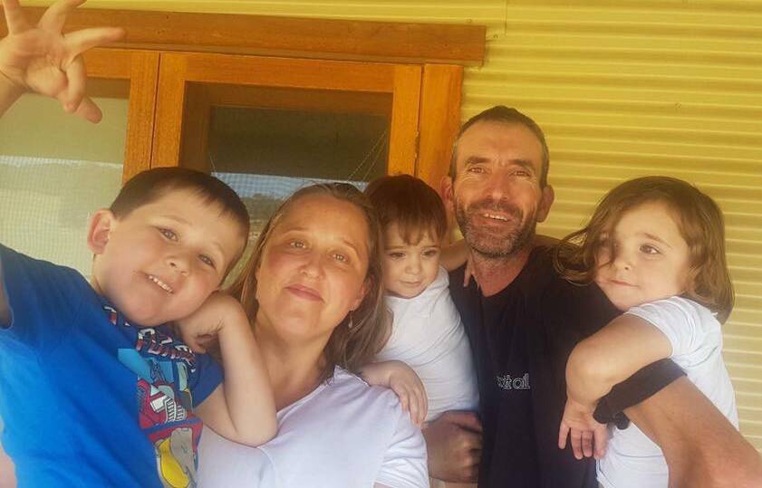 Holly and Mark Jessop with their three children; Jack, Pearl and Riley. Photo: Supplied