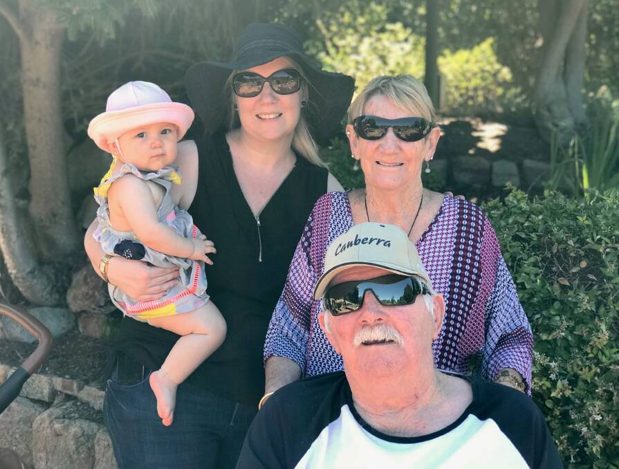 Dawn with her husband Rodney Trevitt and daughter Hayley Olivares and granddaughter Saraya. Photo: Supplied
