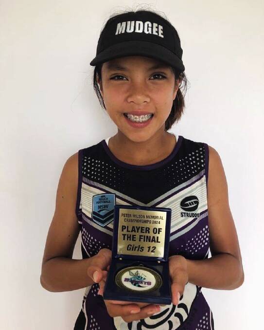 Hope Gilmour was named player of the final in the under 12 girls grand final. Photo: Supplied