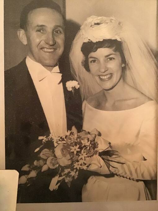 Dianne and Ken Brown on their wedding day in 1963. Supplied