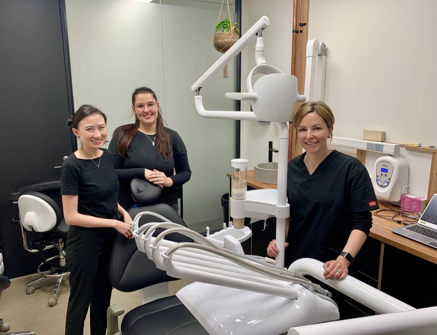 Mudgee Dental Boutique staff Dr Othilia Tan, Bree Tomas and Haley Roberts.