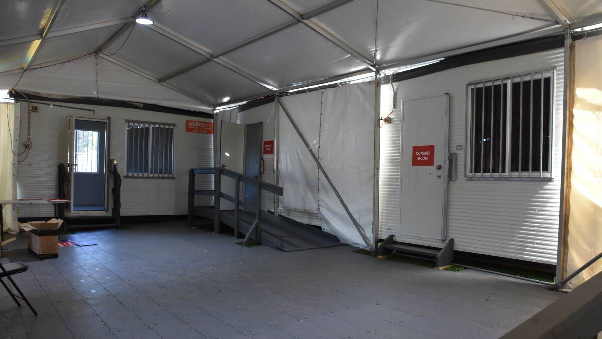 A look inside the clinic at Mudgee Showground. Photo: Jay-Anna Mobbs