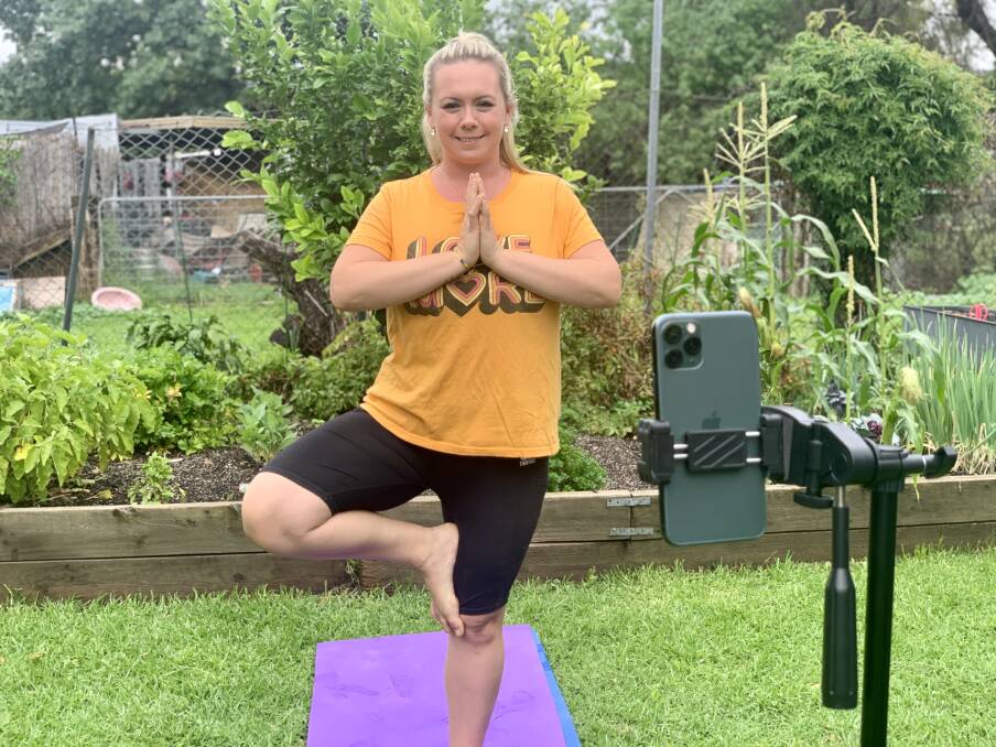KEEPING IN TOUCH: Jessmyn Pileggi has branched out to instructing yoga online as a result of the coronavirus pandemic. 