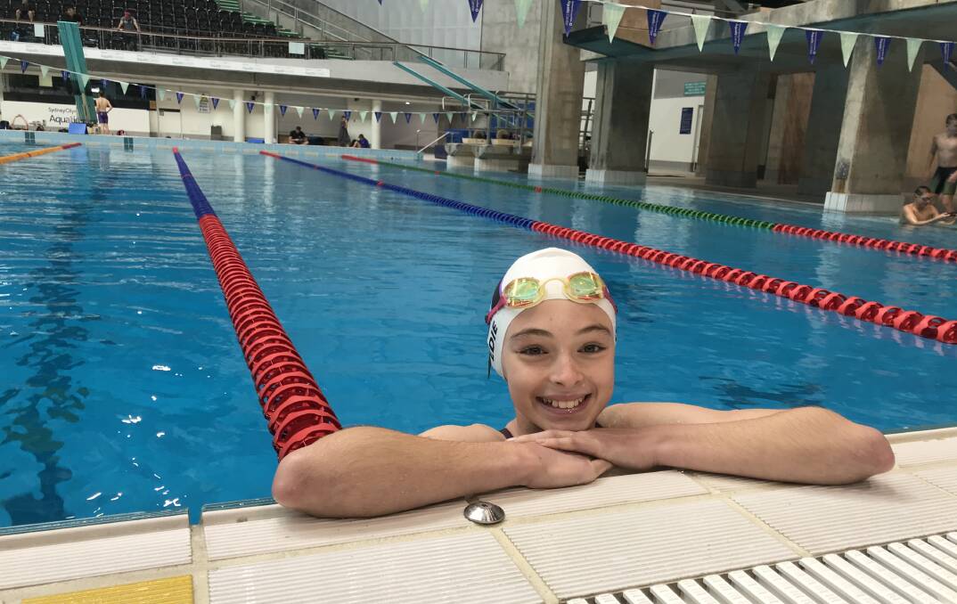 NATURAL: Edie Keightley in the pool training for her next event. Picture: JASMINE WILLIAMS