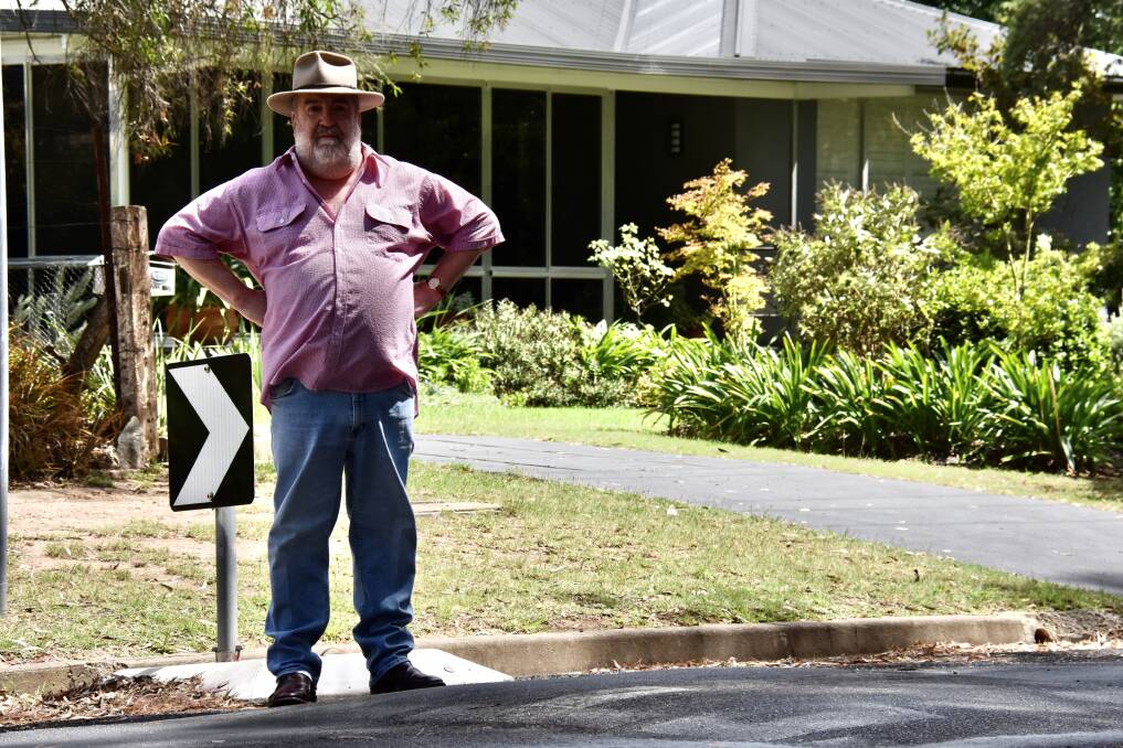 BEWILDERED: Mudgee resident, Mark Gallego, has been met with bemusement following Council's decision to remove the speed humps on Robertson Street. Photo: Jay-Anna Mobbs 