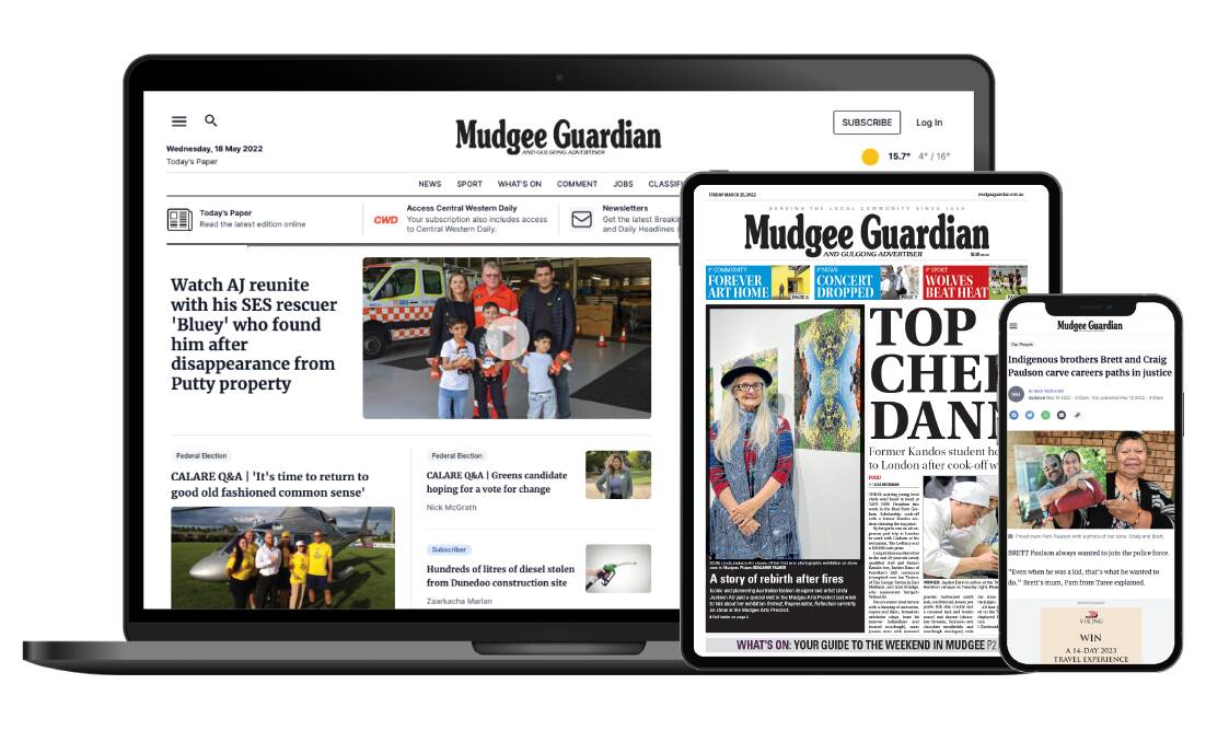 Support the journalism that matters for Mudgee and unlock the region's best news