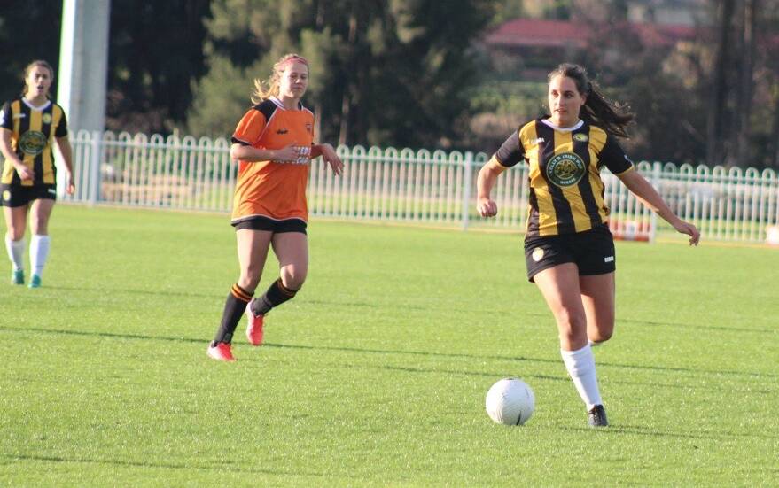 Club President Zora Holz playing in the 2022 season, she is currrently off with a knee injury. Photo: Supplied