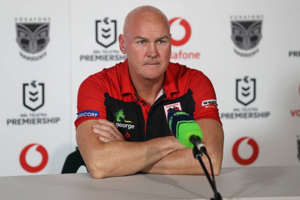 Sacked Dragons coach Paul McGregor deserves to bow out with his head held high. Photo: Mark Kolbe/Getty Images