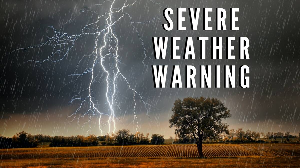 Weather Warning Severe Thunderstorm Warning Issued For Central West