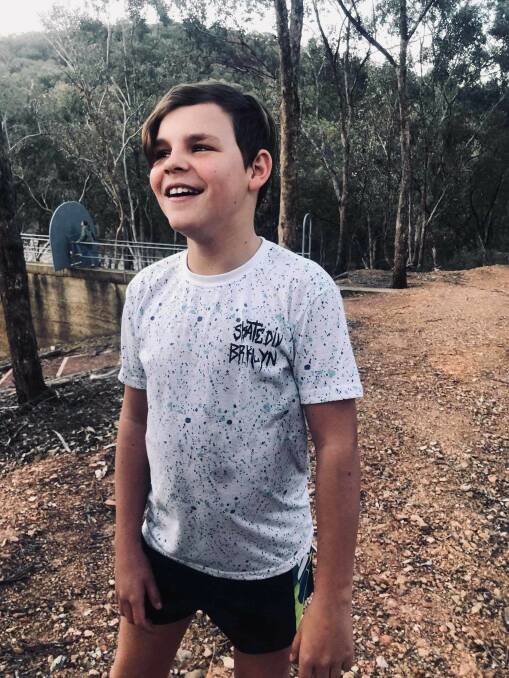 HAPPIER TIMES: Tyler Sunderland, 14, during a hike with this family. His brother Callum remember how happy Tyler was on this day. Photo: SUPPLIED