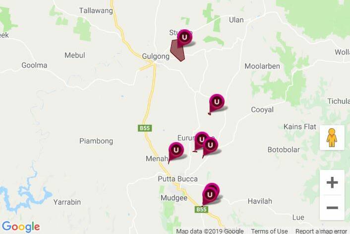 IN THE DARK: More than 50 properties remain without power in Mudgee and Gulong areas. Image: ESSENTIAL ENERGY