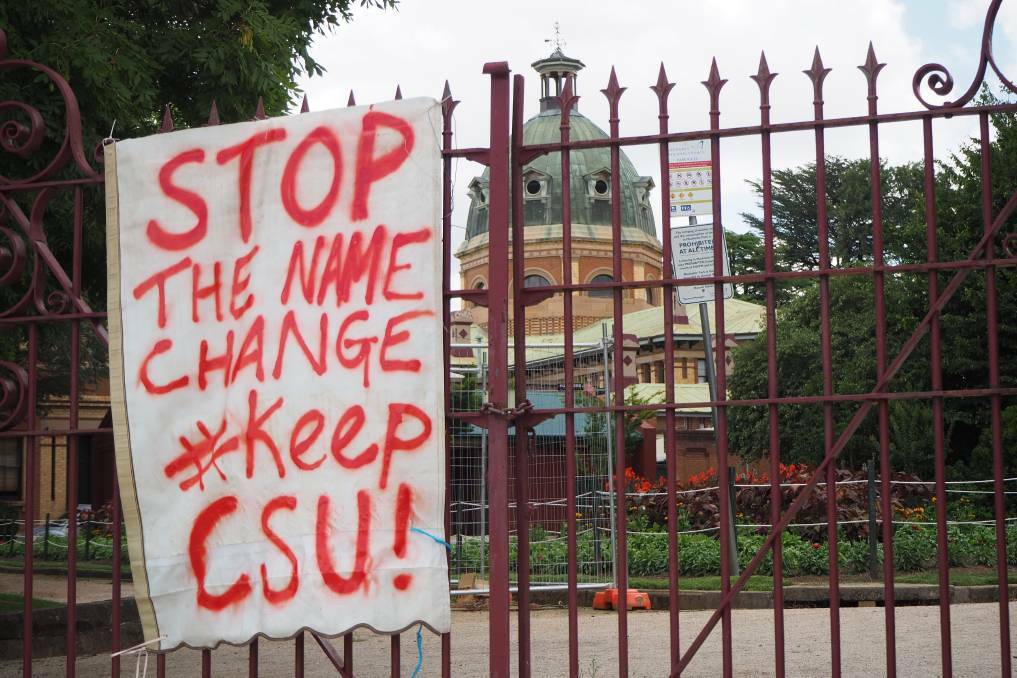 NOT WANTED: A protest sign appeared in Bathurst in January against the proposed name change. Photo: SAM BOLT

