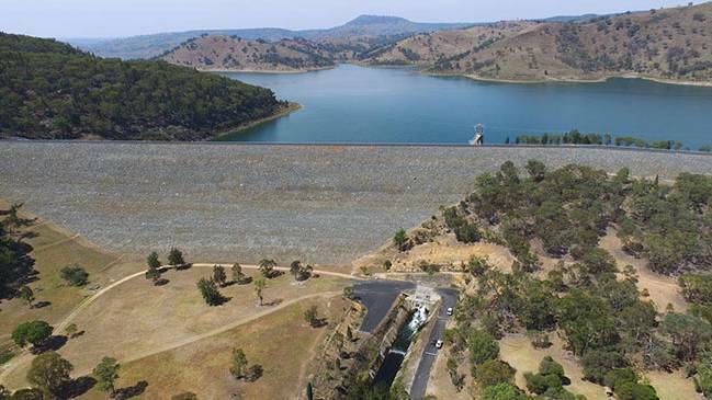 GOING DOWN: Windamere Dam is not the only regional water source that has experienced a drop in water levels during the past 12 months. Photo: FILE