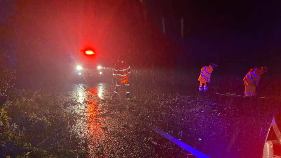 HEAVY RAIN: Bathurst SES crews responded to a number of call outs during heavy rainfall overnight. Photos: BATHURST SES