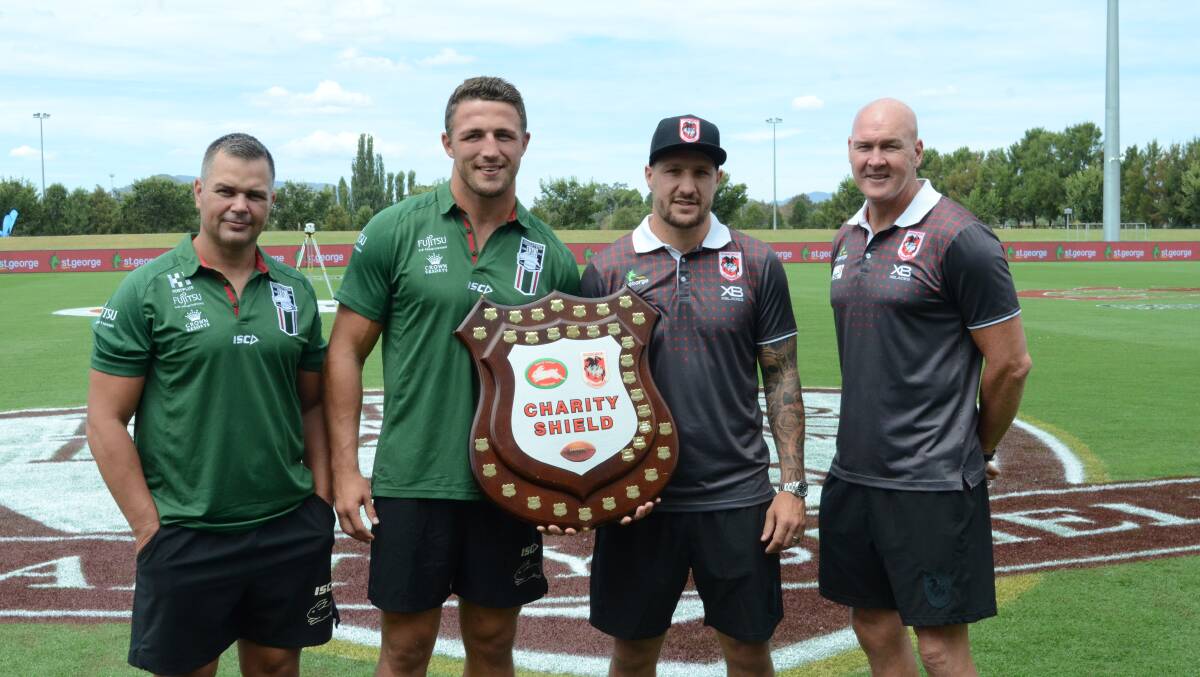 A LOT ON THE LINE: Souths has held the Charity Shield since 2012 but bookies are listing St George Illawarra as favourites ahead of Saturday night's clash. Photo: Mark Rayner 