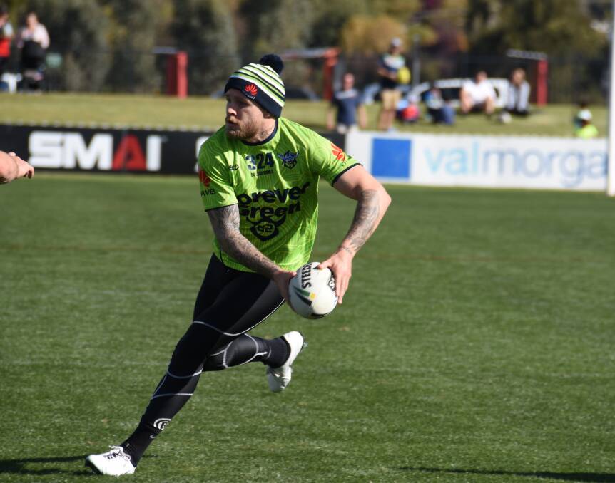 ALL SWEET: Blake Austin will suit up at six for the Canberra Raiders on Sunday. Photo: Jake Humphreys 