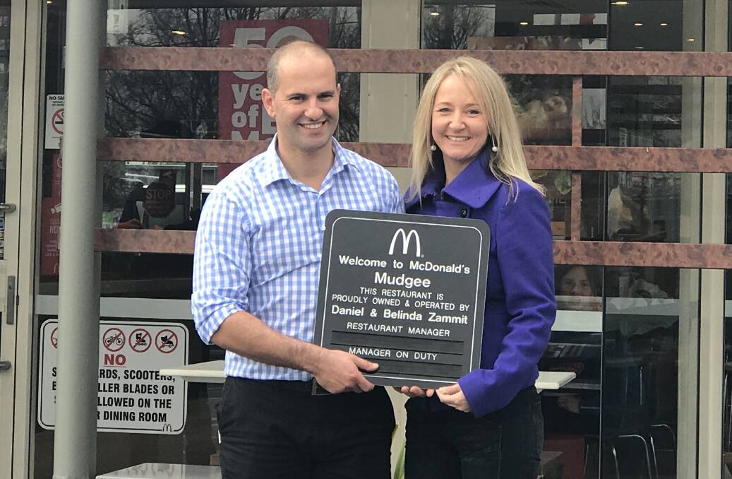 MAKING AN IMPACT: Daniel and Belinda Zammit want to lead a community-friendly restaurant at McDonald's Mudgee.