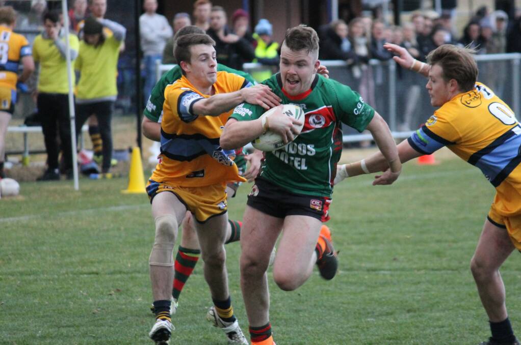 DOUBLE TIME: Kandos prop Jake Humphreys scored two tries on Saturday including the go-ahead four-pointer in the first period of extra time. Photo: John Fitzgerald.