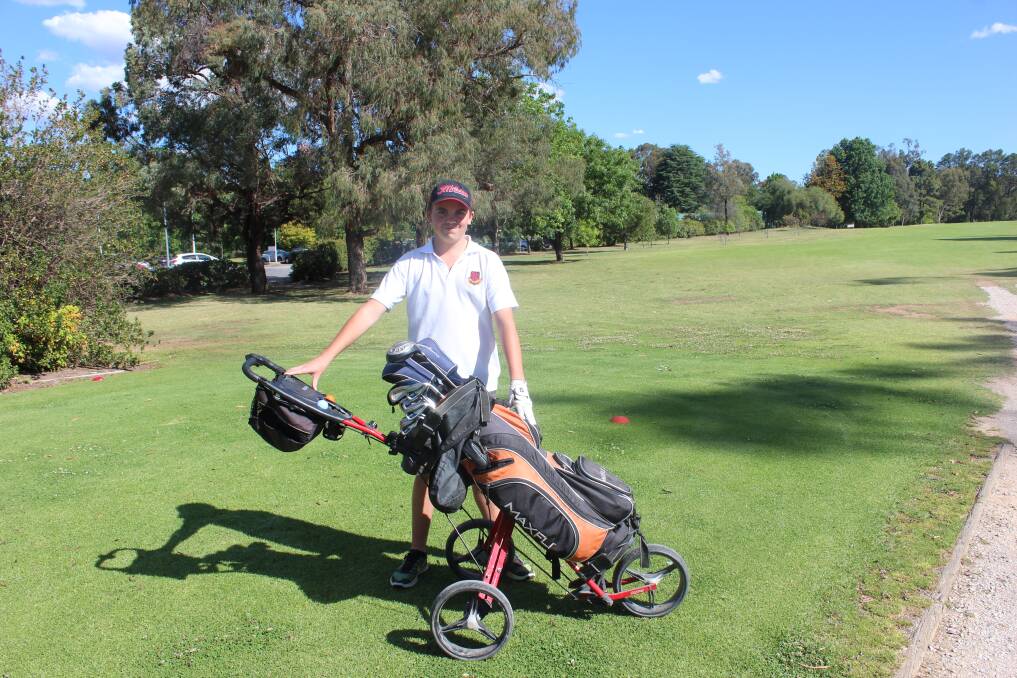 SHARP SHOOTER: Mudgee youngster Tim Clayton went through his usual training regime on Tuesday, preparing himself for the pro-am tournament next week.