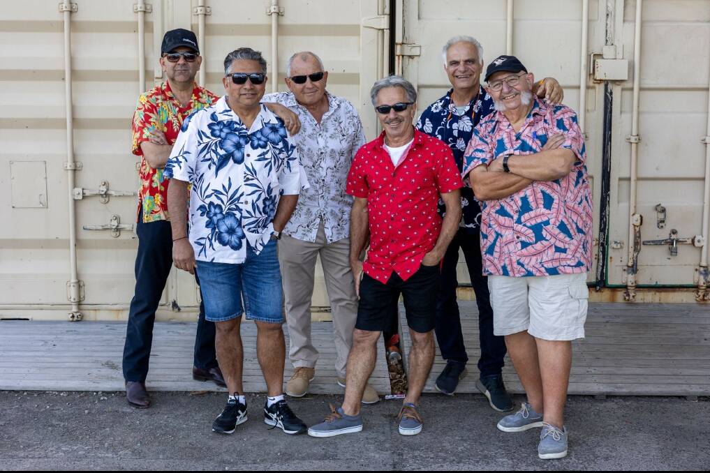 Car enthusiasts and Sydney-based 'old blokes' Mario Nearchou, Harry Moustakas, Nick Harris, Michael Skyllas, John Assarapin and Bob Hickman.