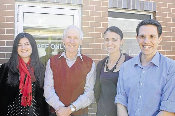 University of Wollongong medical students Vanessa Hewitt, Alice Thomas and Michael Stone will take on duties at Mudgee Medical Centre and South Mudgee Surgery for the next year. The three students are pictured with program co-ordinator Dr Gary Moore and are the fourth intake of students from UoW for the region. 