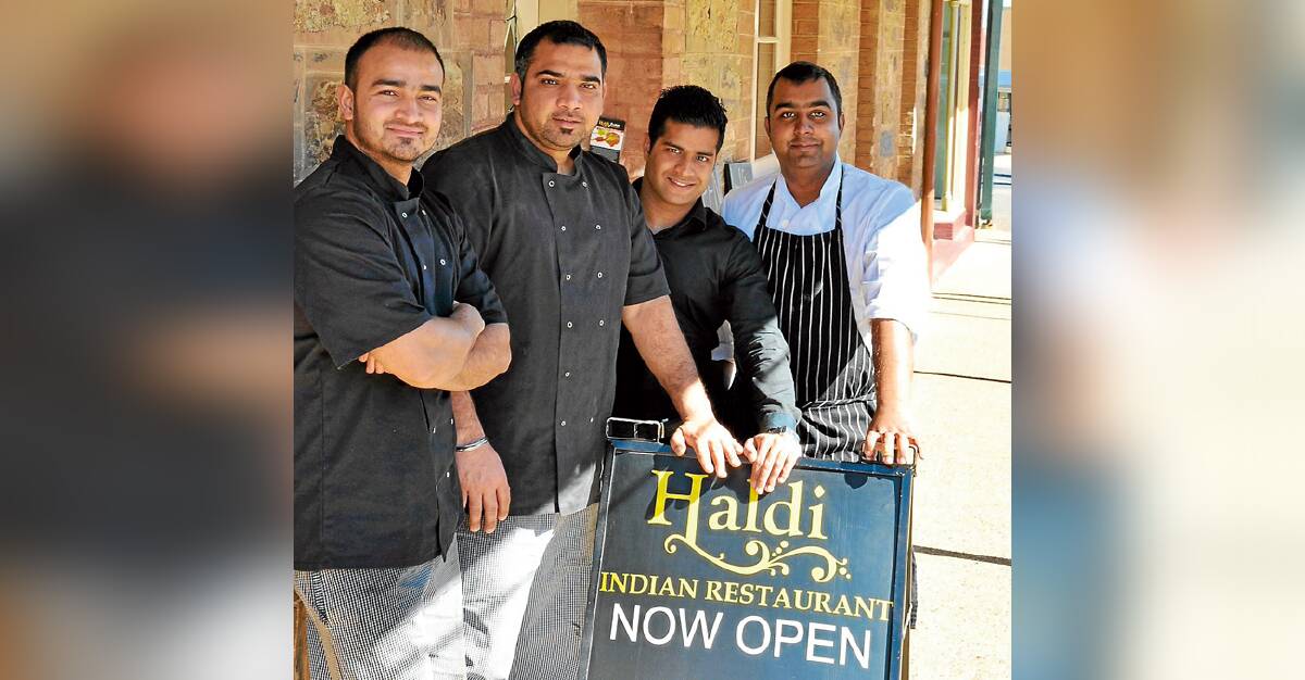 (From left): Sunny Monga, Surinder Singh, Rippan Duggal and Saurabh Sandal have made Gulgong their home after opening the Haldi Indian Restaurant.
