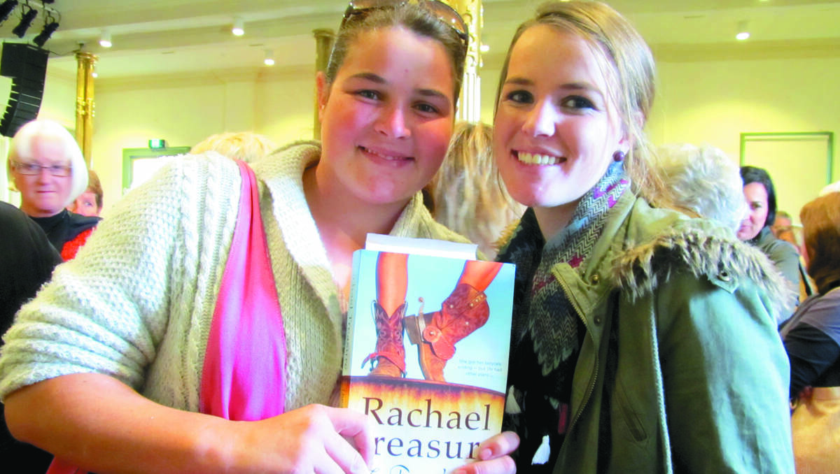 “Massive fans” Stacey Lobley and Alice Clapham joined the long queue to have books autographed by Rachael Treasure.	210413/rmtreasure/052