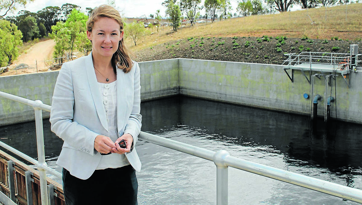 Mudgee Sewer Treatment Plant project manager Claire Cam checks out the new facility.