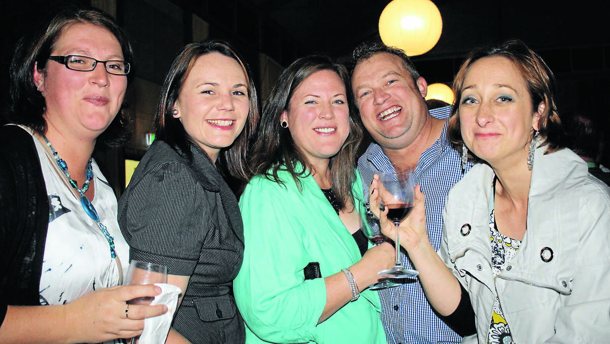 Emma Petherbridge, Jo Briggs, Cathy Leisfield, Robert Meyers of Orange, and Emma Quilty were among the large crowd enjoying the food, wine and atmosphere of Go Grazing at the Mudgee Showground Pavilion.