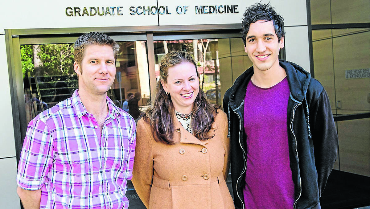 WELCOME TO MUDGEE: (L to R) Andrew McGregor, Jennifer O’Regan and Jeremy Szajer are the latest University of Wollongong medical students to begin a year working in Mudgee.
